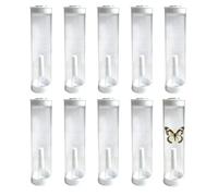 Tubes À Essai Transparents | 10 Pièces Pots De Collection Transparents | Tubes À Échantillons Avec Couvercles | Pour Exploration Nature Étude Biologie Projet Scientifique Randonnée Camping Plein Air