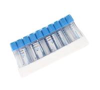 Tubes à essais vides transparents avec couvercles, Lot de 100 tubes de prélèvement sanguin de 2 ml, tubes de prélèvement sanguin veineux, tubes à centrifuger de laboratoire, tubes à essai en plastique