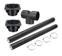 Tubes d'air de chauffage : kit de tuyau de conduit d'air chaud de 75 mm, tuyau de ventilation du chauffage d'air télescopique réglable pour voitures, camions | Connecteurs d