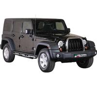 Tubes de bas de caisse en acier inoxydable pour Jeep Wrangler 2011-2017 Noir