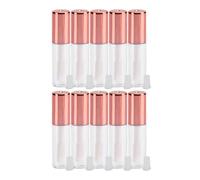 Tubes de Brillant à lèvres de 1.2ml, 10 pièces, Petit Tube de Rouge à lèvres, récipient cosmétique avec Bouchon (Or Rose)