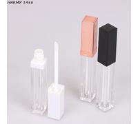 Tubes De Brillant À Lèvres Rose Or/Noir/Blanc, 1 Pièce De 5ml, Conteneur Cosmétique Vide, Bouteilles Rechargeables, Bouteille De Stockage De Rouge À Lèvres Liquide