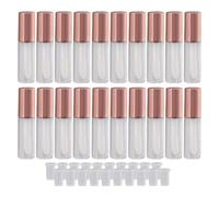 Tubes de brillant à lèvres vides, 20 pièces de recharge tubes vides pour bricolage brillant à lèvres, baume/cosmétique (rose)