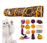 Tubes de Chat - 19.68x9.84 Pouces Tunnel Halloween Pliable, Tube de Compagnie de Passage de Chat Portable | Jouet de Jeu interactif avec Motif de pour Les Lapins Chatons Petits Animaux de c