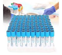 Tubes de collecte de sang sous vide, 100 pièces, activateur de gel et caillots, pour échantillonnage de sang en laboratoire, séparation du sérum et préparation de PRP (bleu, 3 ml)