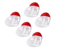 Tubes de Gloss à Lèvres Rechargeables Cœur, 5 Pièces en Plastique | Format Mini, pour Voyage et Maison, Faciles à Utiliser Emporter, Usage Lip Gloss