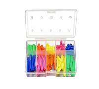 Tubes de Hameçons Colorés - Raccord Stable et Portable avec Boîte de Rangement - Set d'Aiguilles pour Appât de Pêche - pour pêche à la dandinette, à la traîne, au Lancer en rivière, lac,
