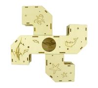Tubes de hamster - jouet d'enrichissement de tunnel pour animaux de compagnie, panorama du puzzle en bois | MAZE CRÉATIVE MAZE MAISON EXCEPTRABLE DU MAZE POUR CHAMBRES, GERBIL, BUNNY, CENCHILLA, Hedge