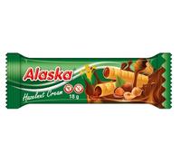 Tubes de maïs remplis de crème - Noix sans gluten - 18 g Alaska