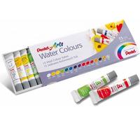 Tubes de peinture aquarelle Pentel, 15 couleurs, 5 ml, WFRS-15