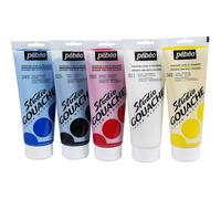 Tubes de peinture gouache - Beaux-arts - Couleurs primaires - Pébéo - Studio - 5