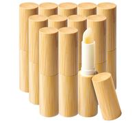 Tubes de rouge à lèvres vides en bambou, tubes vides rechargeables pour baume à lèvres, baume à lèvres DIY Conteneur : gloss à lèvres fait soi-même, baumes à lèvres faits maison, Couleur bois de