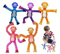 Tubes d'extraction de chien FIDGE, tubes Pop-Toy pour chien | 5 pièces de tube sensoriel de la tasse d'aspiration télescopique pour l'école de 3 à 5 Rec