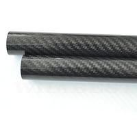Tubes en fibre de carbone 3K - Légers et très résistants for drones, modèles RC et projets DIY (diamètre extérieur 32-114 mm, longueur 1000 mm)(1pc 34x40x1000mm Glossy Twill)