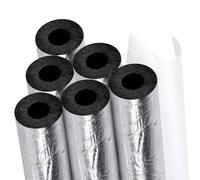 Tubes en Mousse D'isolation de Tuyau für Chauffage Domestique Plomberie, Semi Fendu Manchon Isolation auto-adhesive Papier D'aluminium Tuyau D'isolation ID16-219mm(ID 219mm x TK50mm x L100cm)