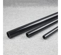 Tubes en plastique, tube creux, tube rond rigide e Tube de tuyau en plastique PVC noir, 2 pièces longueur 500mm ID 3mm × OD 6mm Tubes d'aquarium de réservoir de poissons raccords d'arrosage d'irrigati