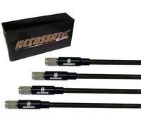 Tubes en tresse Accossato noir carbone pour Mazda MX-6 2.0 Import/Rear Drums 1992-, Nombre de tubes : 4