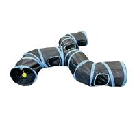 Tubes et tunnel pour chats - 130 x 100 cm, couloir en fourrure extensible, passage pliable pour créatures | Itinéraire d'exploration confortable, aventure énergique avec petits animaux domestiques