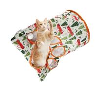 Tubes et Tunnels de Chat, Tunnel pour Chats - Tunnel de Chaton avec Aire de Jeux à Balle à Fourrure | Tube interactif Flexible de Petite Grotte Animale pour extérieur intérieur