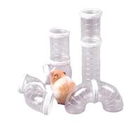 Tubes et tunnels pour hamster - Kit de tubes de jeu modulaires - Jouet enfichable sûr - Système de tunnel de cage pour souris, rats, furets, hamsters dorés - Tubes d'extension d'habitat pour le