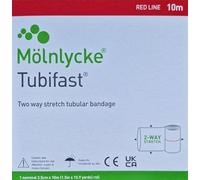 Tubes Fast 2434 Bandes élastiques en viscose Rouleau de 10 m Petit Riga Rouge 3,5 cm