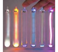 Tubes Lumineux à Gaz Nobles, Ensemble de Collection d'Éléments de Gaz Rares avec Base d'Excitation, He Ne AR Kr XE N₂ pour Démonstration de Physique et Éducation Scientifique