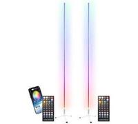 Tubes lumineux RGB sur Pieds 1,8m MAGIC-COLOR-STICK-1.0BK 7 couleurs finition Noir - Lot de 2 inclus
