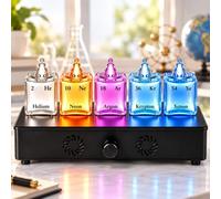Tubes Néon À Gaz Rares, Lot De 5 Tubes Plasma À Gaz Nobles avec Gravure des Éléments (he/ne/AR/kr/XE), Pureté 99,999%, De La Chimie Et La Collection (sans Dispositif Dexcitation). A