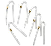Tubes pour prothèses auditives - Tube d'embout préformé BTE de taille 13 - (Paquet de 6) 3,5 x 2 mm avec tube de remplacement pour verrou de tube doré - Tubes flexibles à paroi moyenne