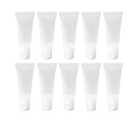 Tubes transparents rechargeables pour baume à lèvres - Buse coudée pour une application précise - Petits contenants cosmétiques vides - Tubes cosmétiques transparents