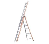 Tubesca-Comabi - Échelle PRONOR Transformable 3 Plans - Usage Intensif - Fiabilité, Polyvalence et Sécurité - Charge Max 150kg - Fabriqué en France - 9 Échelons