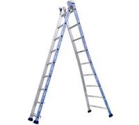 Tubesca - Echelle transformable 2 plans 9+9 échelons Haut. d'accès maxi 5,50m - PLATINIUM G