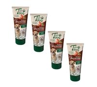 Tubi dog Delikatess Lot de 4 crèmes au Bacon - 4 x 75 g - Friandises pour Chien - Délicieux Parfum et goût de Bacon - Idéal pour Le Sport ou l'entraînement des Chiens