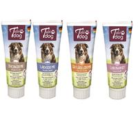 Tubi Dog Pate pour Chien, Lot de 2 crèmes de saumon, 2 crèmes de saumon + 2 crèmes de bacon + 2 crèmes à la volaille
