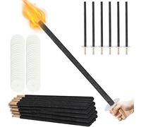 Tubiaz 30 torches de cire 90 min torches en cire avec 30 protections pour les mains, torches pour la randonnée en flambeau avec poignée extra longue, torches pour enfants amusantes pour la randonnée