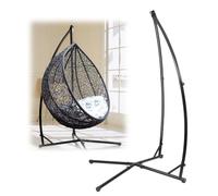 Tubiaz Armature de fauteuil suspendu avec structure stable, cadre en métal jusqu'à 150 kg, support de hamac, support de siège suspendu pour siège suspendu, support en tube d'acier de 215 cm, pour