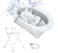 Tubiaz Baignoire Bébé Évolutive Et Pliable,Baignoire 4 en 1, Pliable Ultra Compacte pour Bébé,85 CM BAIGNOIRE