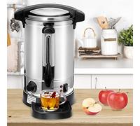 Tubiaz Bouilloire à vin chaud 8,8 l - Distributeur d'eau chaude en acier inoxydable - 1500 W - Avec thermostat - Indicateur de niveau - Robinet - Distributeur de boisson chaude