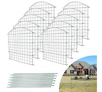 Tubiaz Clôture de Jardin en Métal, d'étang 22 pièces -10 éléments et 12 barres fixation, Clôtures grillagées pour Motif Paysage, Chiens (supérieurs), Arc Supérieur, (M2-GGP6107r)
