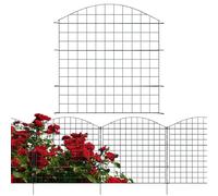Tubiaz Lot de 5 Clôtures d'Étang en Métal - 11 Éléments pour Jardin - Treillis pour Chiens (5 Arches Supérieures, Vert)