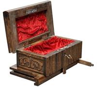 Tubibu Boîte à Bijoux Secrète en Noyer en Bois Massif - Boîte Magique à Compartiment Secret avec Clé Cachée Fabriquée à la Main