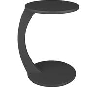 Tubibu C Form Petite table d'appoint ronde comme plateau de rangement pour canapé et canapé avec roulettes, table à roulettes, table de rangement, plateau de table rond (forme de C, gris)