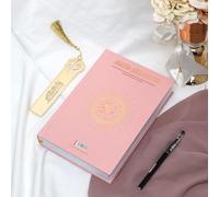 Tubibu Coran ombragé à dessiner - Mushaf de taille moyenne inscriptible avec le stylo | Coran à enfiler complet 17 x 24 cm (rose)