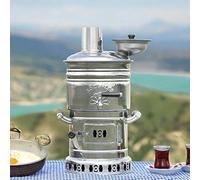 Tubibu Samovar Chauffe-eau à énergie libre 4L/150oz Semaver Samavar pour bateau, camping, randonnée, chasse, yacht, bouilloire à thé (4 litres)
