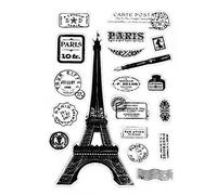 Tubicu Tampon en silicone transparent motif Tour de Paris pour scrapbooking