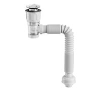 Tubo De Drenaje Flexible Para Fregadero -95 cm Salida Anti-odeur Para Lavabo | Baño Y Cocina, Conexión Sellada Universel De Cobre, Acero Inoxidable Y ABS Résistant