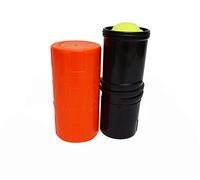 TUBOPLUS X3 - Pressurisateur de Balles de Padel et de Tennis | Boîte Hermétique pour Maintenir la Pression et Récupérer Le Rebond | Capacité: 3 Balles | Pompe Non Incluse - Orange