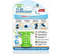 TubShroom Tub Drain Hair Catcher, Bouchon Filtre Protecteur révolutionnaire pour Baignoire et Douche, Silicone, Green, Taille Unique