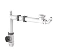 Tubulure de raccordement avec trop plein Connectic pour évier 1 bac VALENTIN