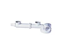 Tubulure de raccordement Espace avec siphon extraplat intégré pour évier 2 bacs